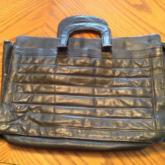 Handbags - BLACK LEATHER BRIEFCASE